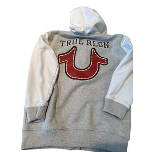 True Religion Kids 4T Zip Up Hoodie + Onesie with Frenchie Cute Hip Hop